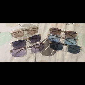 Rimless Cheetah Vintage Sunglasses